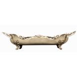 An ornate Italian shaped rectangular fruit basket, Lavorazione A Mano and detailed 800,