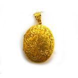 A late Victorian oval locket,