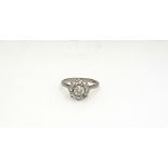 An early 20th century diamond nine stone cluster ring,