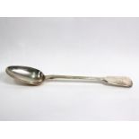 A George IV silver fiddle pattern basting spoon, William Chawner, London 1827, 30cm long, 5ozs,