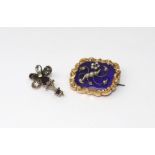 Two 19th century gold and gem brooches,
