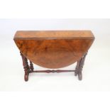 A Victorian walnut Sutherland tea table, circa 1860,