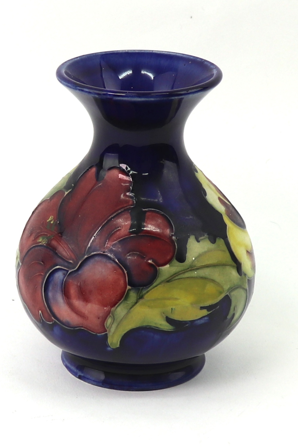 A William Moorcroft 'Hibiscus' pattern baluster vase,