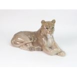 A Royal Copenhagen figure, Lioness Reclining, no. 804.