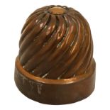 A Victorian copper domed circular jelly mould, no.