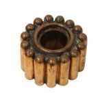 A Victorian copper circular shaped jelly mould, formed as fifteen tapering flutes,