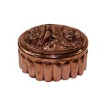 A Victorian oval copper Thistle and Rose jelly mould, no. 133B, with fluted sides, 10.