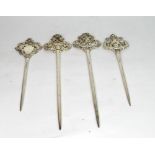 Two pairs of Victorian ornate electropla