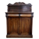 A William IV rosewood chiffonier, the ra