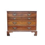 A George III mahogany chest, the moulded