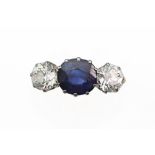 An early 20th century gold, sapphire and