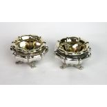 A pair of William IV silver melon patter