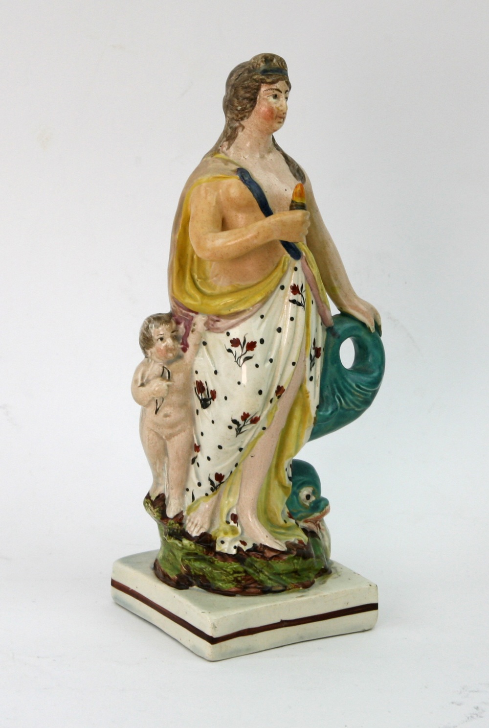 A pearl glazed earthenware figure of Ven