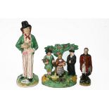 A Staffordshire figure, the Vicar and Mo