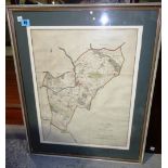 A framed map.