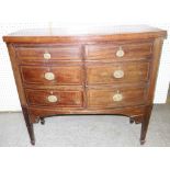 A 19th century mahogany chest of six short drawers, 104cm wide.