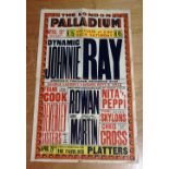 A music poster, circa 1950s, At The London Palladium, the acts including Beverley Sisters,