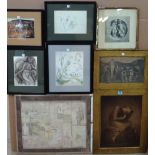 A group of assorted 19th and 20th century prints,