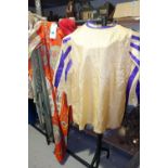 Clothing circa 1960/1970 including; an orange cotton long dress,