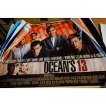 Modern film posters, including; Oceans 13, La Vie en Rose, The Help, Adventures of Tin Tin,