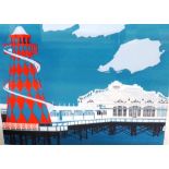 * Geoffrey Elliott (British, 1935 -), West Pier, Brighton, lithograph, signed,