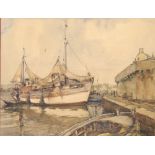 Henri Miloch (French, 1898-1979), Concarneau, signed and dated '1955' (lower right), watercolour,