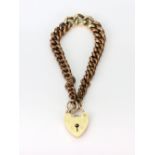 An early 20th century rose gold graduated curb chain, each link stamped '9ct',