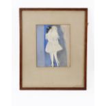 After Marie Laurencin (French, 1883-1956), Deux Femmes, watercolour and gouache over a printed base,