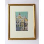 Vanessa Bowman, late 20th century, The Doges Palace, Venice, signed and titled, pastels and pencil,