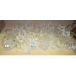 A quantity of cut glass,