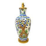 A Qajar pottery vase, late 19th/20th century,