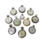 A gentleman's silver cased, keyless wind, openfaced pocket watch, Chester 1895,