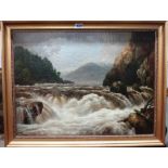 Edmund Gill (1820-1894), A Rapid River, oil on canvas, signed and dated 1875,