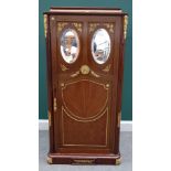 An early 20th century French gilt metal mounted mahogany side cabinet,