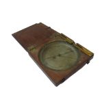 A mahogany cased surveyor's compass, early 19th century,