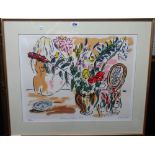 Edward Piper (1938-1990), Afternoon in Tuscany 1989, colour lithograph, signed,