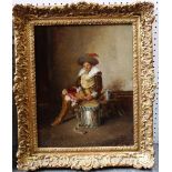 Hermann Kern (1838-1912), The drummer; The resting cavalier, a pair, oil on canvas, both signed,