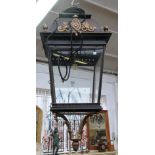 A Victorian style gilt and patinated metal hall lantern, modern,