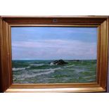 Harry Musgrave (1854-1935), Seascape, oil on canvas, signed and dated 1881, 50cm x 76cm.