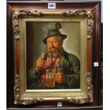 W. Purschke (20th century), The Pipe smoker, oil on panel, signed, 28.5cm x 22cm.