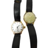 A gentleman's gold circular cased Cyma Cymaflex wristwatch,