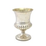 A Scottish silver vase, of campana shaped form,