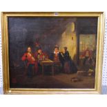 Italian School (19th century), The enlistment: Tavern scene with soldiers, oil on board, 60.