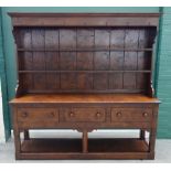 An 18th century style oak dresser,