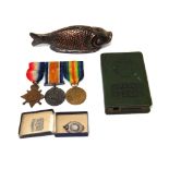 Three First World War medals, comprising; The 1914-15 Star,