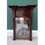 A Regency mahogany framed pier glass,