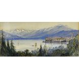 Edward Lear (1812-1888), Pallanza, Lake Maggiore, watercolour, signed with monogram and dated 1879,