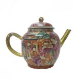 A Chinese 'Mandarin palette' composite part tea service, Qianlong,