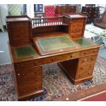 A Victorian mahogany Dickens style desk,