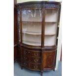 An early 20th century mahogany display cabinet of George III style,